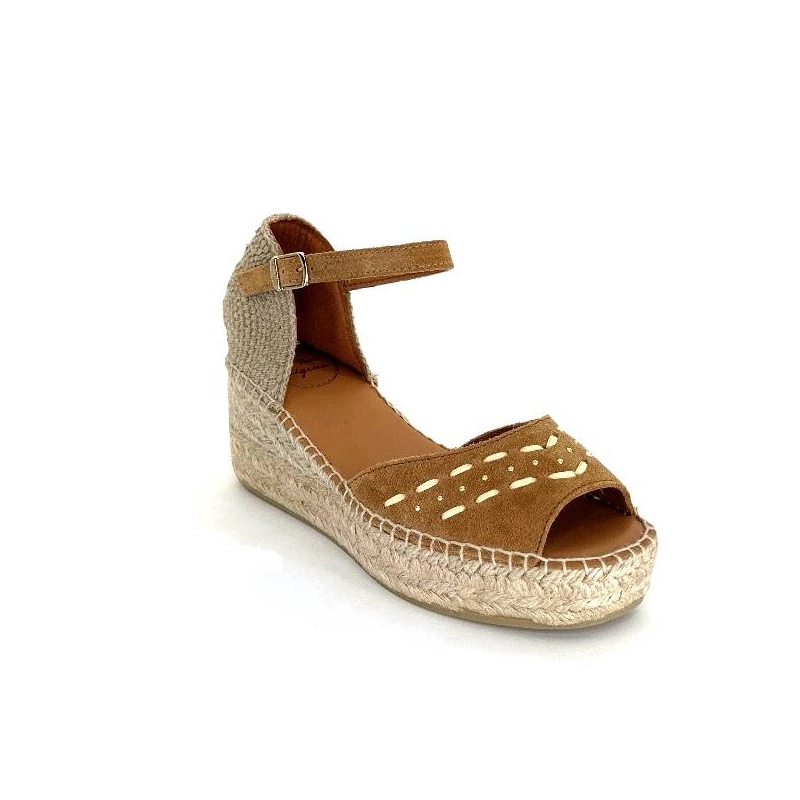 Toni Pons Ingrid Daim Raffia Marron INGRID - CUIRO Printemps Eté 2024