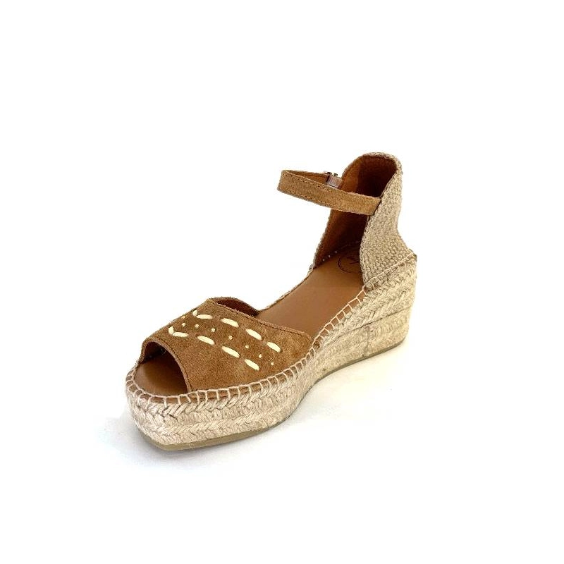 Toni Pons Ingrid Daim Raffia Marron INGRID - CUIRO Printemps Eté 2024