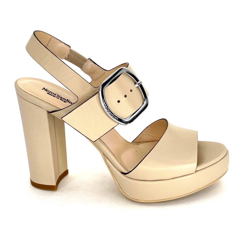 NeroGiardini 410360 Cuir Beige 410360 - D453 NAPPA - BEIGE Printemps Eté 2024