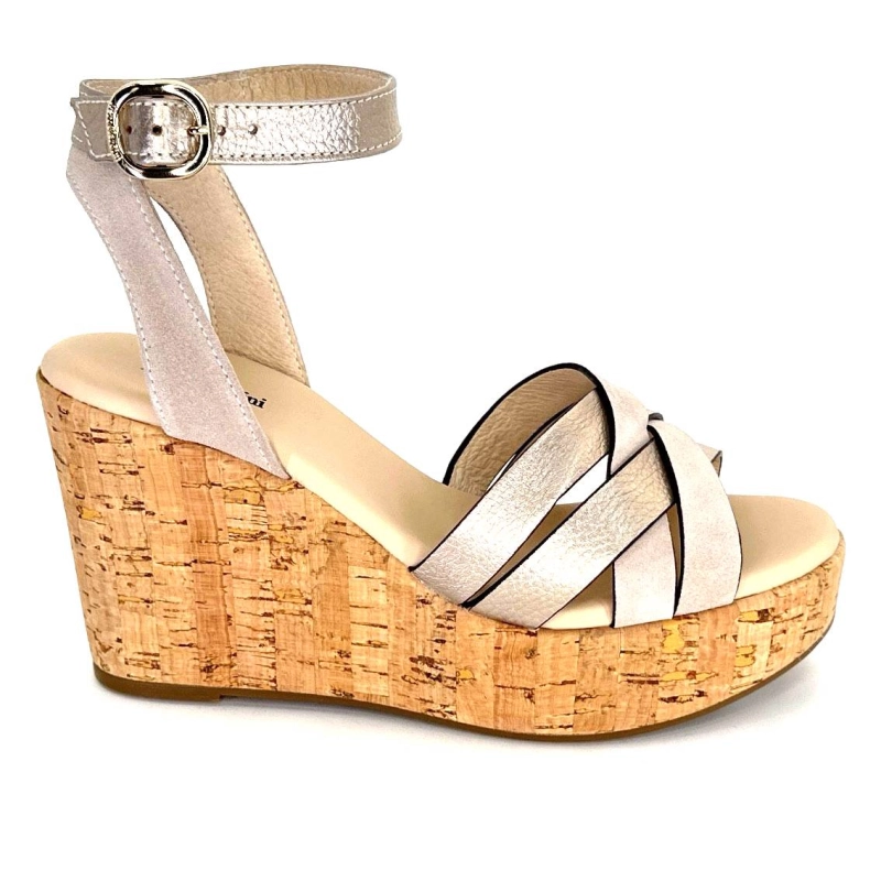 NeroGiardini 410610 D677 Cuir Métal Daim Gris 410610 D677 - DAIM - MARTE NUT Printemps Eté 2024