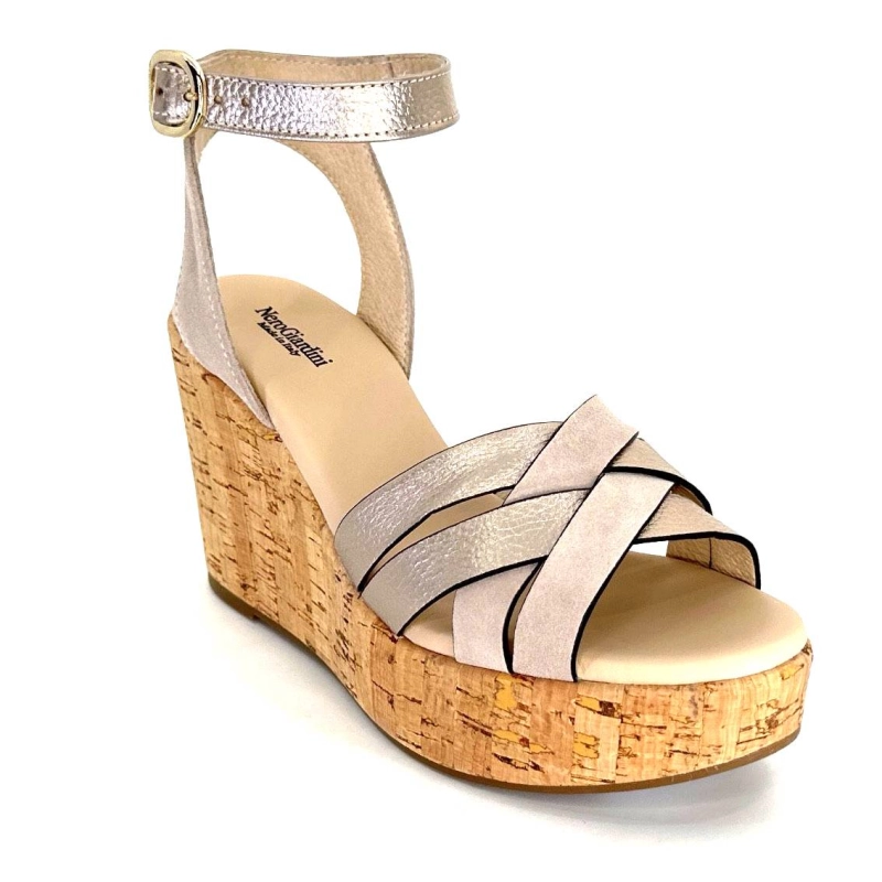 NeroGiardini 410610 D677 Cuir Métal Daim Gris 410610 D677 - DAIM - MARTE NUT Printemps Eté 2024