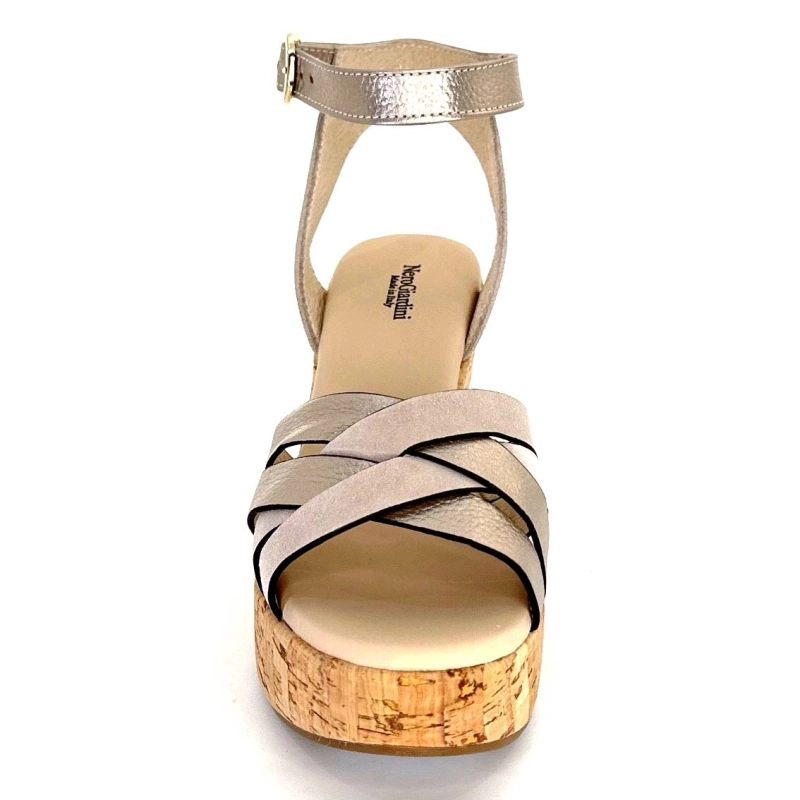 NeroGiardini 410610 D677 Cuir Métal Daim Gris 410610 D677 - DAIM - MARTE NUT Printemps Eté 2024