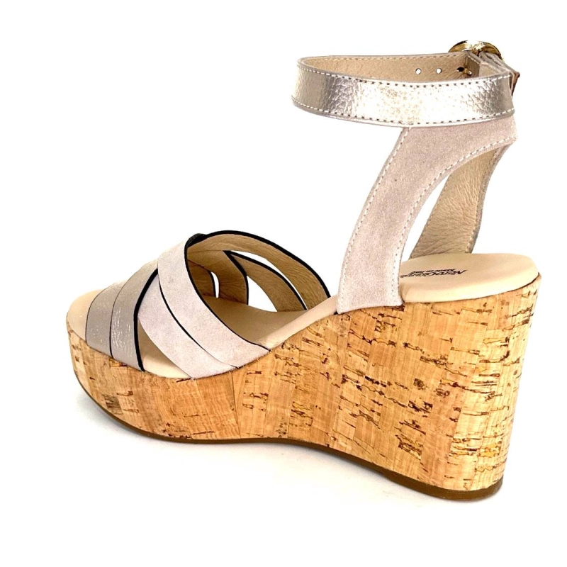 NeroGiardini 410610 D677 Cuir Métal Daim Gris 410610 D677 - DAIM - MARTE NUT Printemps Eté 2024