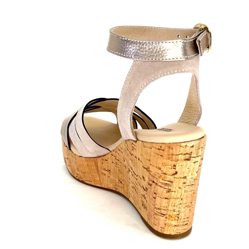 NeroGiardini 410610 D677 Cuir Métal Daim Gris 410610 D677 - DAIM - MARTE NUT Printemps Eté 2024