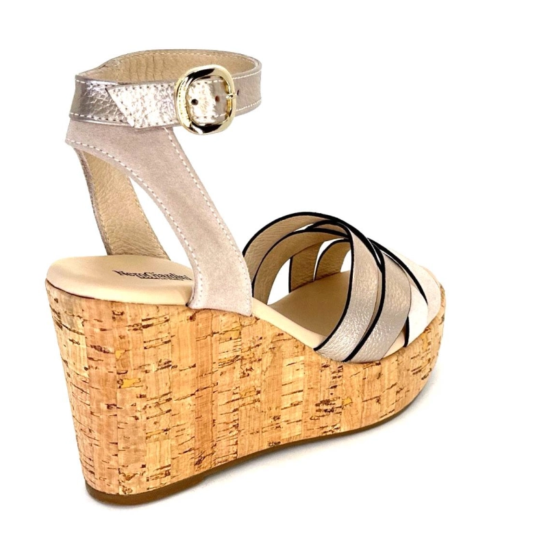 NeroGiardini 410610 D677 Cuir Métal Daim Gris 410610 D677 - DAIM - MARTE NUT Printemps Eté 2024