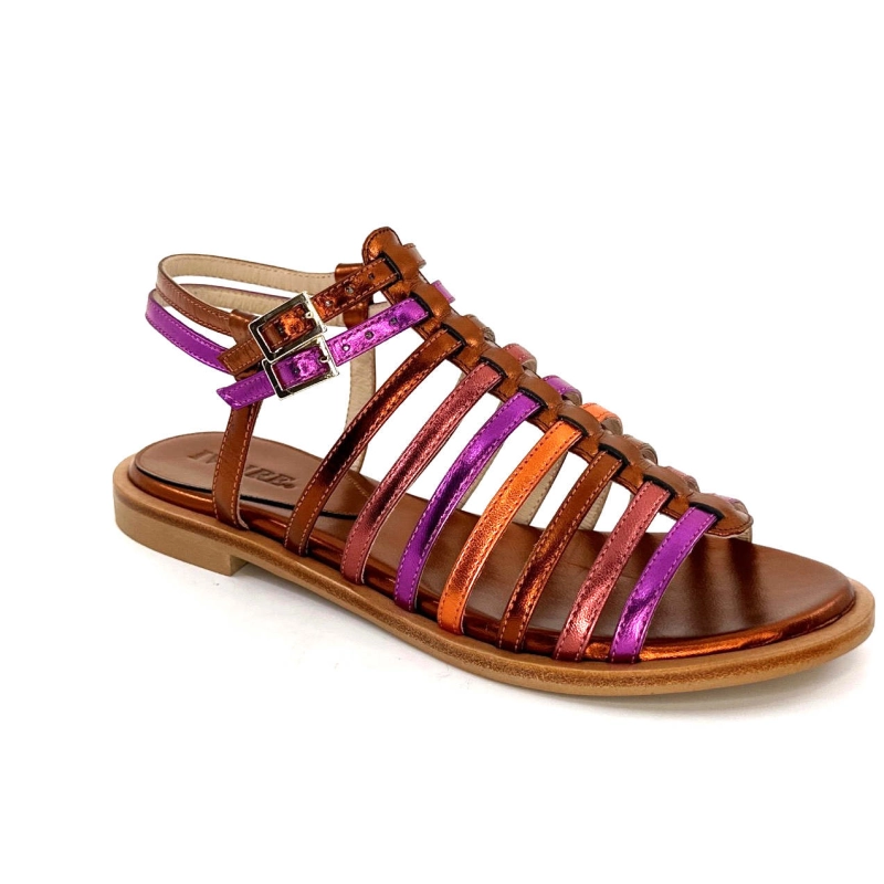 Ivoire E10433 Neopolis Cuir Métal Orange Fuchsia E10433 NEOPOLIS - LAMINATO - 212 Printemps Eté 2024