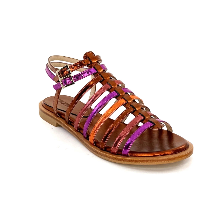 Ivoire E10433 Neopolis Cuir Métal Orange Fuchsia E10433 NEOPOLIS - LAMINATO - 212 Printemps Eté 2024