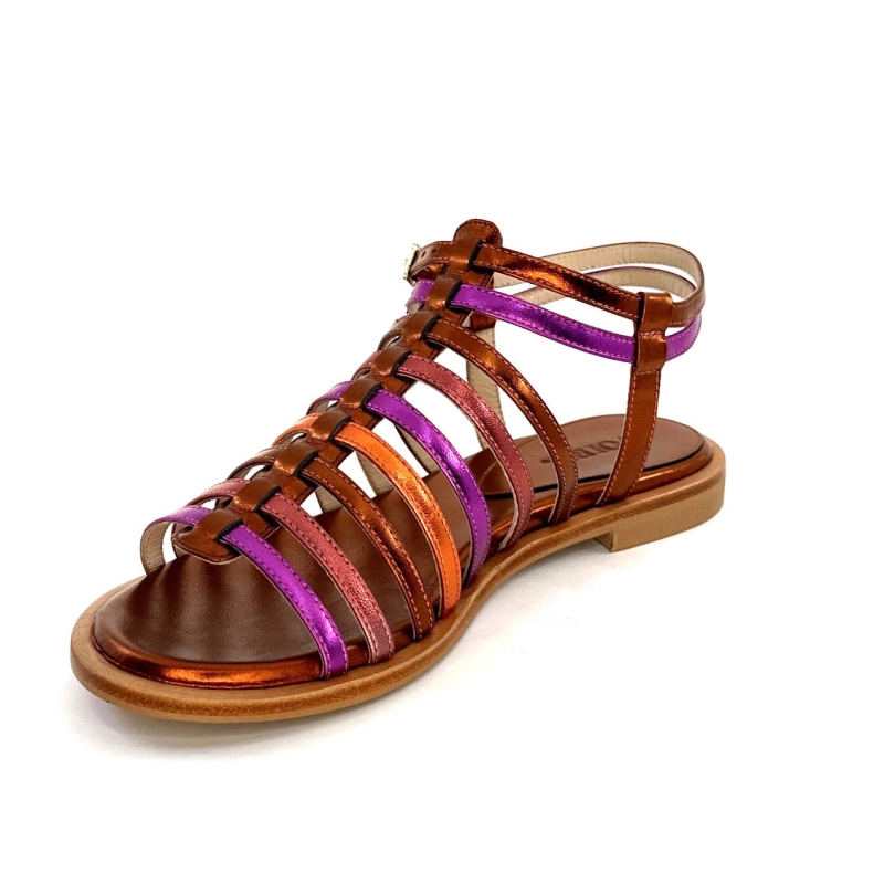 Ivoire E10433 Neopolis Cuir Métal Orange Fuchsia E10433 NEOPOLIS - LAMINATO - 212 Printemps Eté 2024