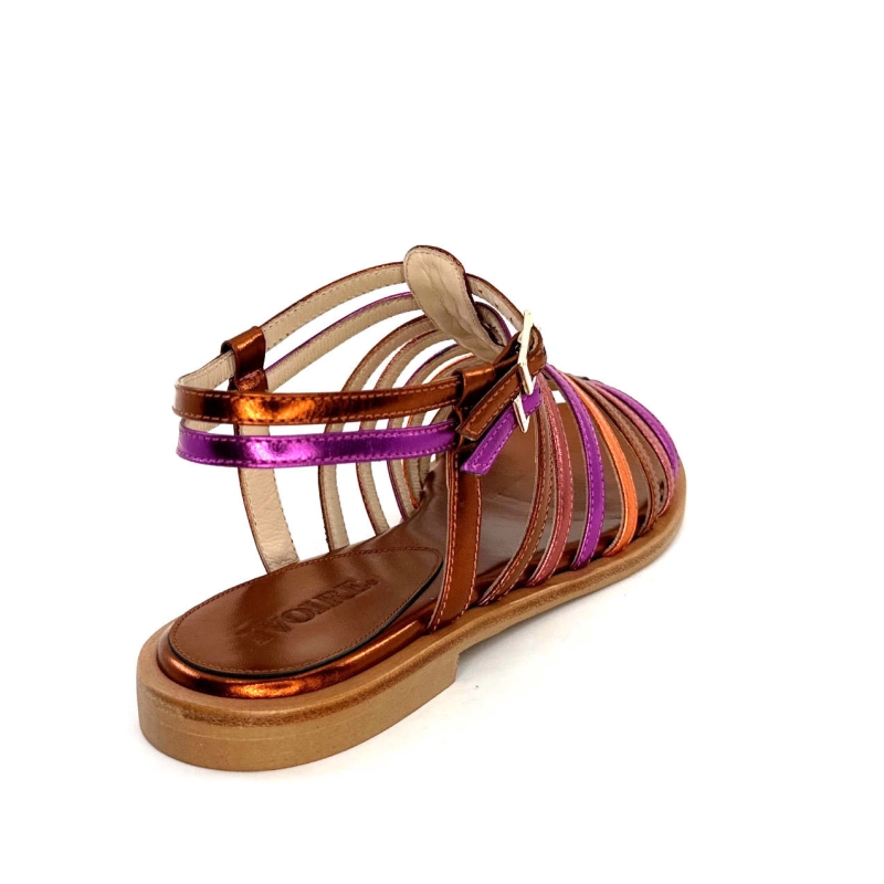 Ivoire E10433 Neopolis Cuir Métal Orange Fuchsia E10433 NEOPOLIS - LAMINATO - 212 Printemps Eté 2024