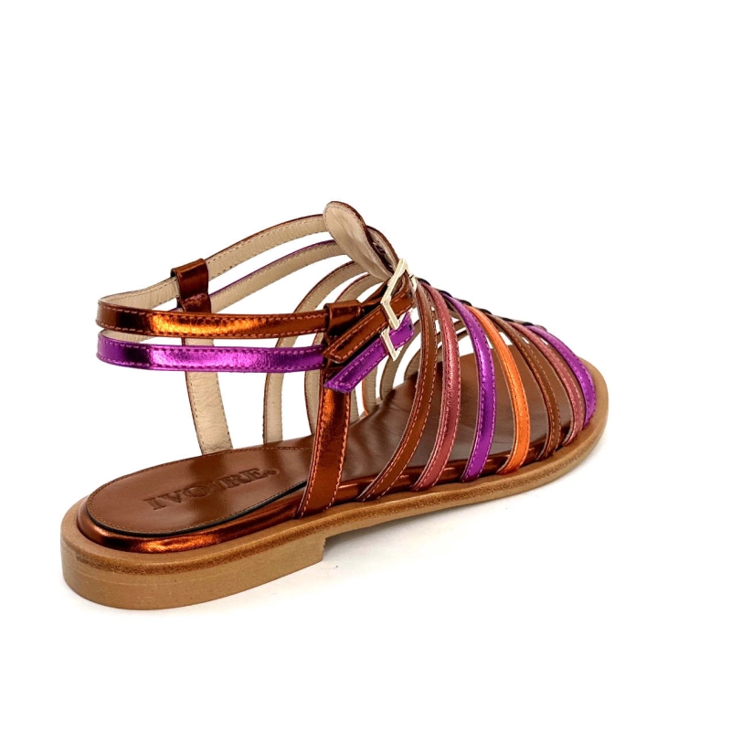 Ivoire E10433 Neopolis Cuir Métal Orange Fuchsia E10433 NEOPOLIS - LAMINATO - 212 Printemps Eté 2024