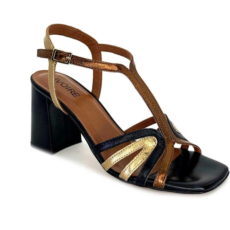 Ivoire K252 Mare 2 Cuir Noir Bronze K252 MARE2 - NAPPA LAM FIENO 66/ Printemps Eté 2024