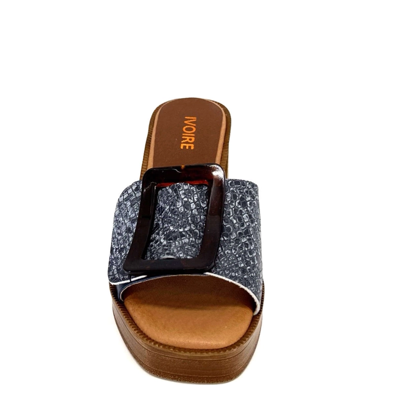 Ivoire 65383 Bleu Marine & Gris 65383 - BURNISH MONICA - SHANGHA Printemps Eté 2024