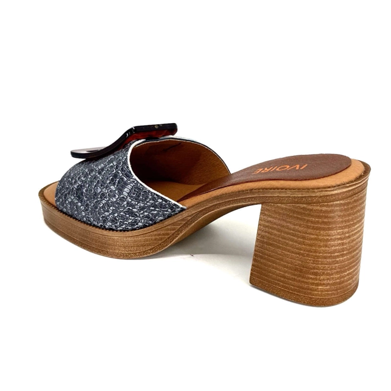 Ivoire 65383 Bleu Marine & Gris 65383 - BURNISH MONICA - SHANGHA Printemps Eté 2024