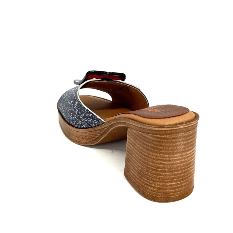 Ivoire 65383 Bleu Marine & Gris 65383 - BURNISH MONICA - SHANGHA Printemps Eté 2024