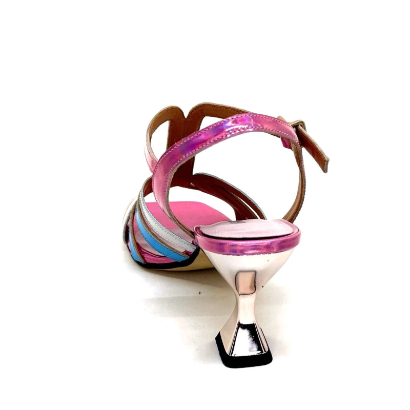 Ivoire 706 Cuir Métallique Irisé Rose Argent Bleu 706 - IRIDE - ROSA - ARGENTO - C Printemps Eté 2024