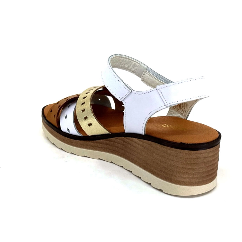 Ivoire Basse Cuir Blanc Or Marron BASSE - COMBI BLANCO Printemps Eté 2024