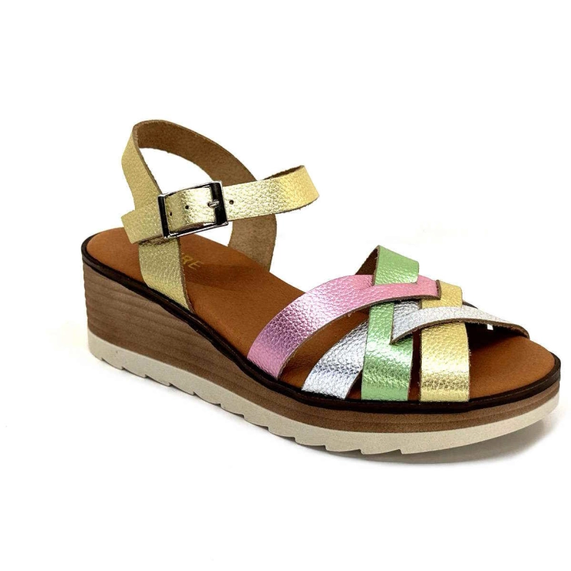 Ivoire Rene Cuir Métal Or Argent Rose Vert RENE - COMBI GRAB - MULTI METAL Printemps Eté 2024