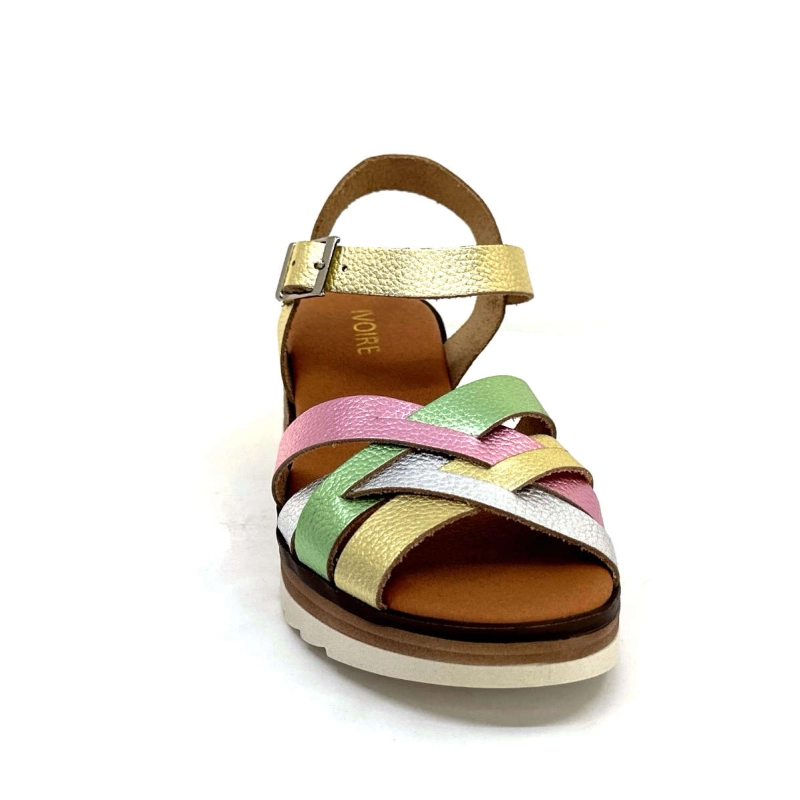 Ivoire Rene Cuir Métal Or Argent Rose Vert RENE - COMBI GRAB - MULTI METAL Printemps Eté 2024