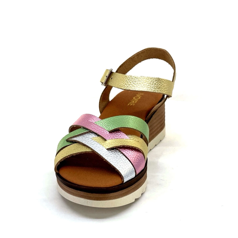 Ivoire Rene Cuir Métal Or Argent Rose Vert RENE - COMBI GRAB - MULTI METAL Printemps Eté 2024