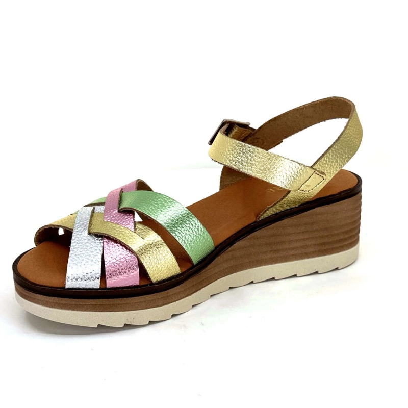 Ivoire Rene Cuir Métal Or Argent Rose Vert RENE - COMBI GRAB - MULTI METAL Printemps Eté 2024