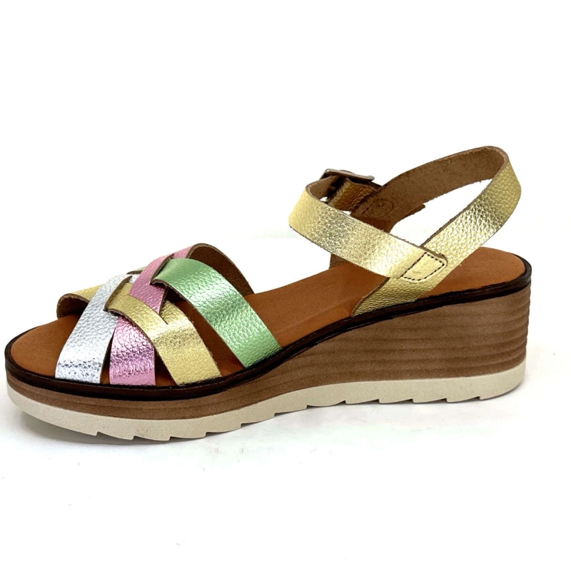 Ivoire Rene Cuir Métal Or Argent Rose Vert RENE - COMBI GRAB - MULTI METAL Printemps Eté 2024