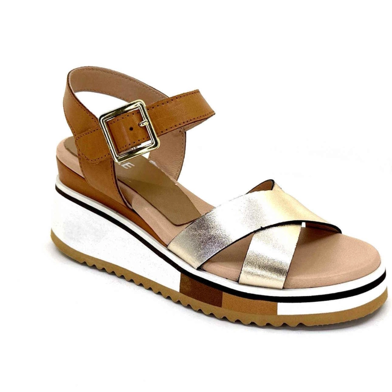 Ivoire 2F5127 Cuir Or Marron 2F5127 - VARIANTE 5127 NB - PLAT Printemps Eté 2024