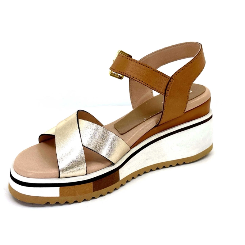 Ivoire 2F5127 Cuir Or Marron 2F5127 - VARIANTE 5127 NB - PLAT Printemps Eté 2024