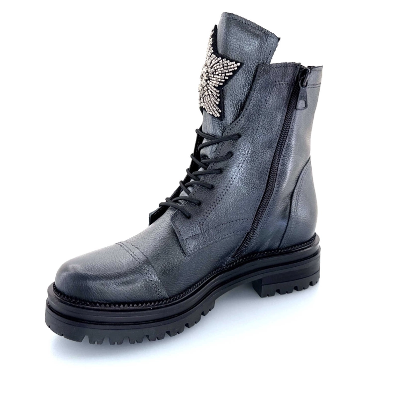 Mjus M77277 301 Cuir Gris Métallique Bijoux Argent M77277 301 - 6334 - PELTRO Automne Hiver 2024-2025