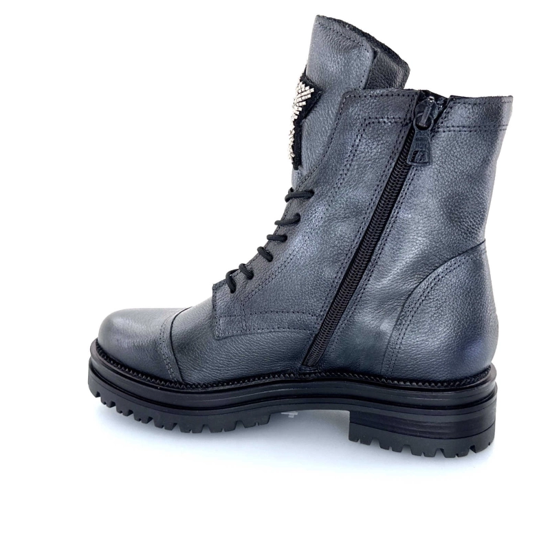 Mjus M77277 301 Cuir Gris Métallique Bijoux Argent M77277 301 - 6334 - PELTRO Automne Hiver 2024-2025