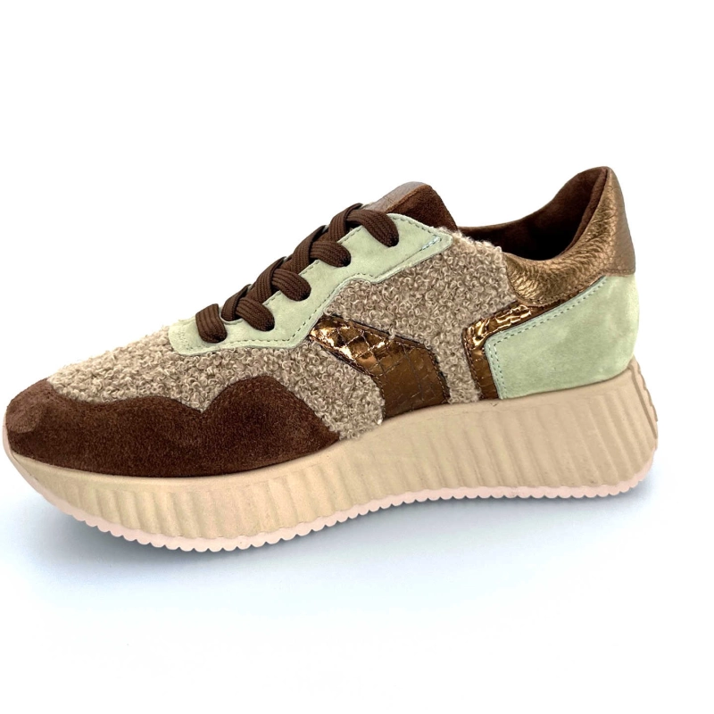 Softwaves 8.95.05/002 Daim Marron Vert 8.95.05 / 002 - MOUTON ARENA - V Automne Hiver 2024-2025