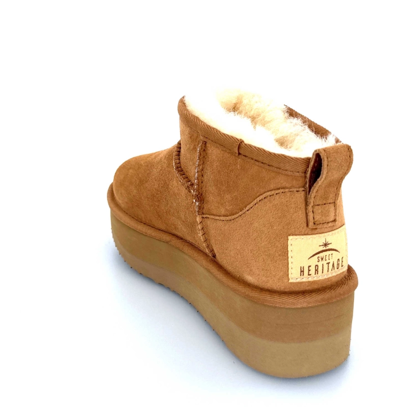 Sweet Heritage Patineuse Daim Camel PATINEUSE - CHESNUT Automne Hiver 2024-2025