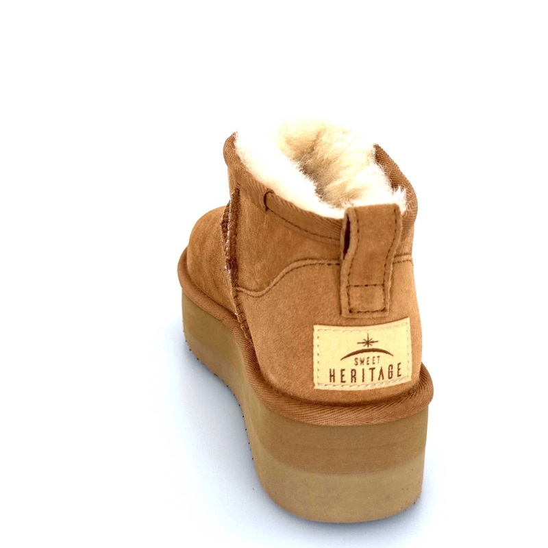 Sweet Heritage Patineuse Daim Camel PATINEUSE - CHESNUT Automne Hiver 2024-2025