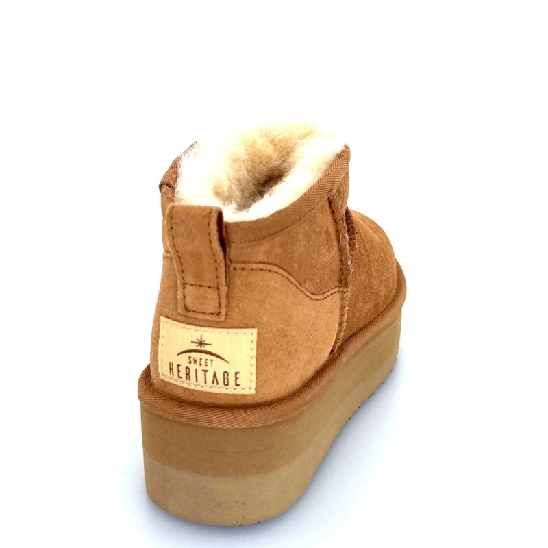 Sweet Heritage Patineuse Daim Camel PATINEUSE - CHESNUT Automne Hiver 2024-2025