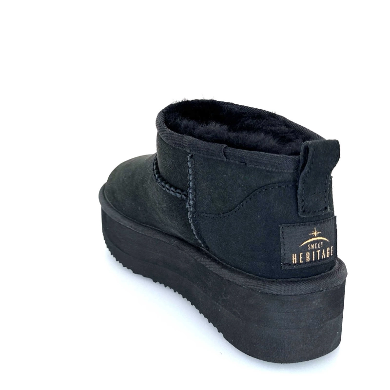 Sweet Heritage Patineuse Daim Noir PATINEUSE - NOIR Automne Hiver 2024-2025