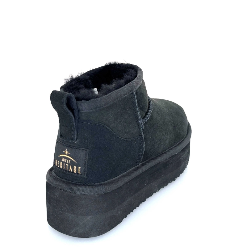 Sweet Heritage Patineuse Daim Noir PATINEUSE - NOIR Automne Hiver 2024-2025