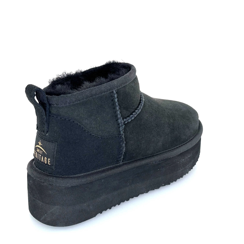 Sweet Heritage Patineuse Daim Noir PATINEUSE - NOIR Automne Hiver 2024-2025