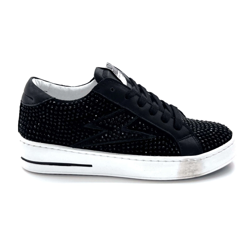 Semerdjian SMR23 Maya A412 Ante negro y pedrería Ivoire Chaussures