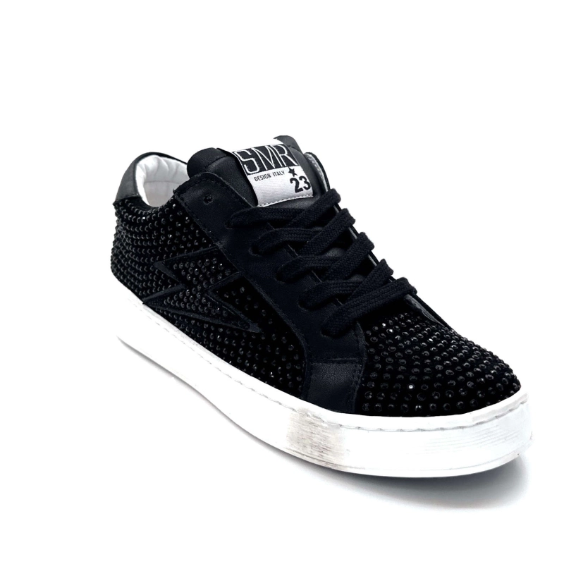 Semerdjian SMR23 Maya A412 Ante negro y pedrería Ivoire Chaussures