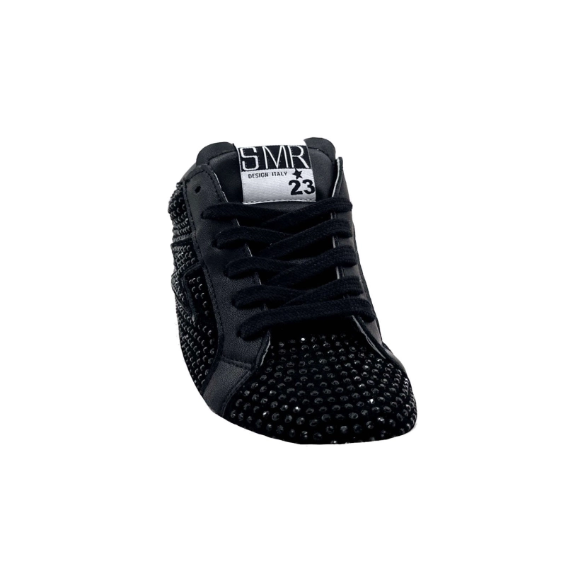 Semerdjian SMR23 Maya A412 Schwarzes Wildleder & Strass Ivoire Chaussures