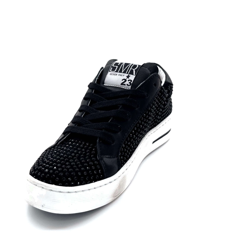 Semerdjian SMR23 Maya A412 in pelle scamosciata nera e strass Ivoire Chaussures