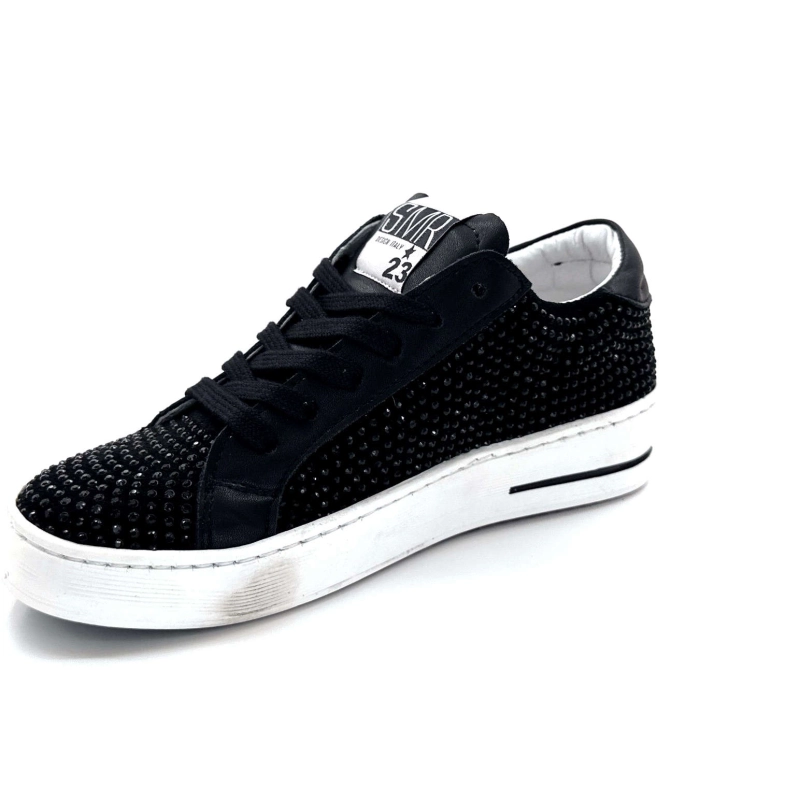 Semerdjian SMR23 Maya A412 Ante negro y pedrería Ivoire Chaussures