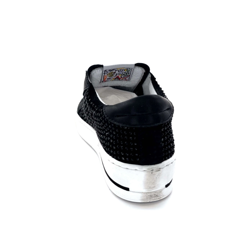 Semerdjian SMR23 Maya A412 Ante negro y pedrería Ivoire Chaussures