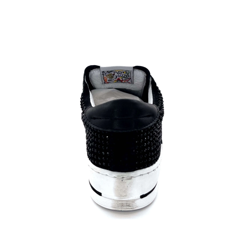 Semerdjian SMR23 Maya A412 Ante negro y pedrería Ivoire Chaussures