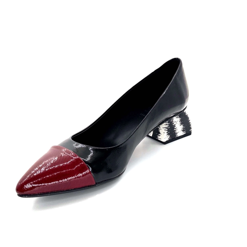 Dansi 6960 Vernis Noir & Bordeaux 6960 - BOLLINGS BURDEOS / - NERO Automne Hiver 2024-2025