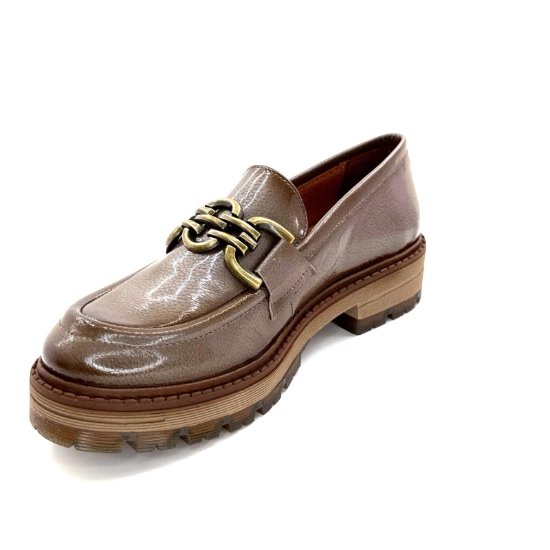 Ivoire Cv5055 Cuir Vernis Taupe CV 5055 - LACK - TAUPE Automne Hiver 2024-2025