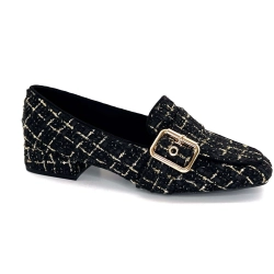 Ivoire Moccasins 2303356 4022 Black Gold Textile