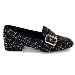 Ivoire Moccasins 2303356 4022 Black Gold Textile