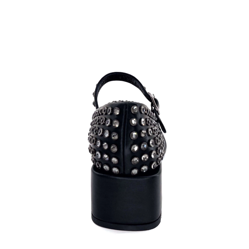 Noa Harmon 9843-06 Cuir Noir Diamants 9843-06 - CHERIE Automne Hiver 2024-2025