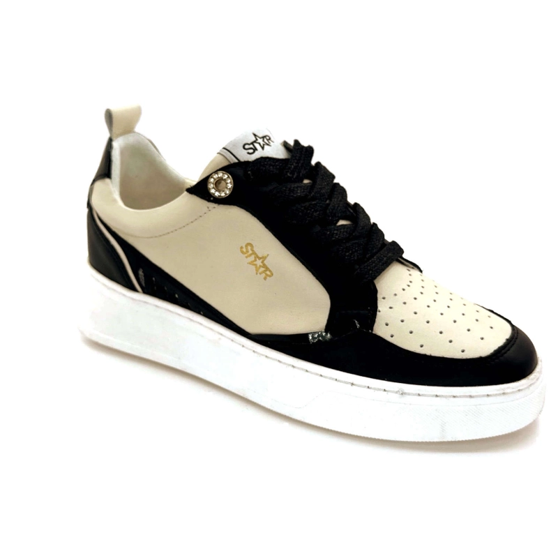 Myma 7921 Cuir Crème Noir 7921 - CUIR - NOIR + BEIGE Automne Hiver 2024-2025