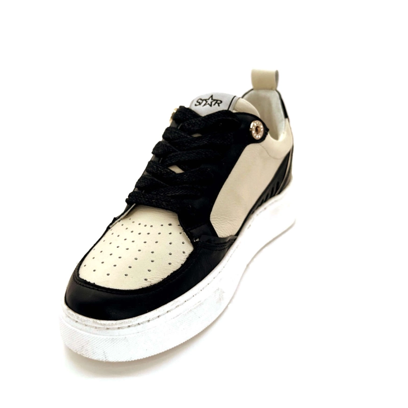 Myma 7921 Cuir Crème Noir 7921 - CUIR - NOIR + BEIGE Automne Hiver 2024-2025